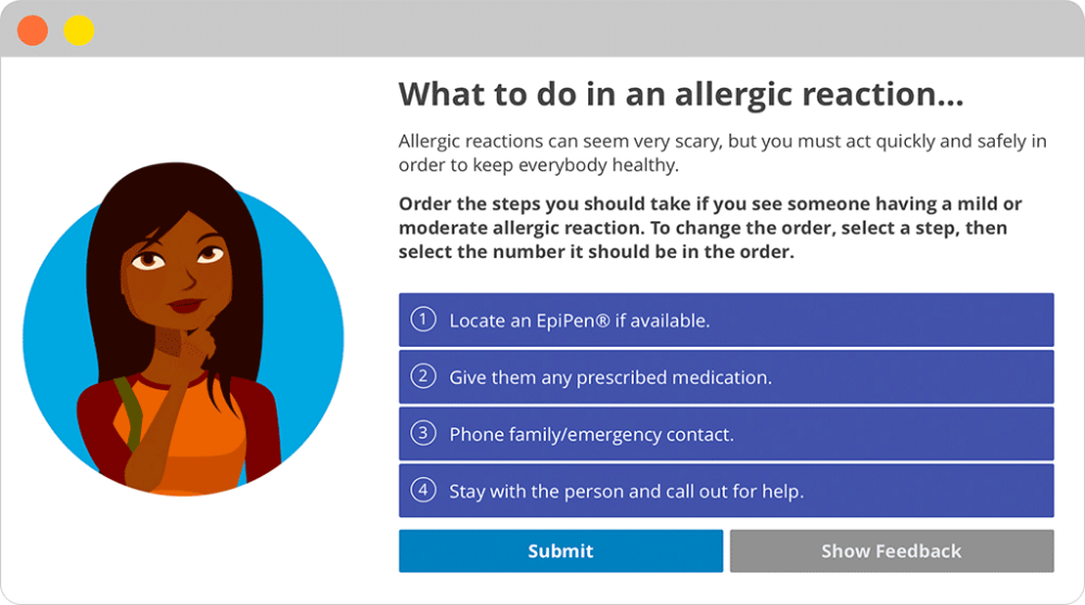 Screensot 2 of Food Allergy Awareness online course 