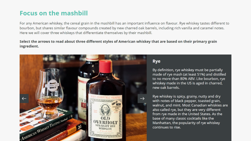 Screensot 4 of Advanced American Whiskey Knowledge online course 