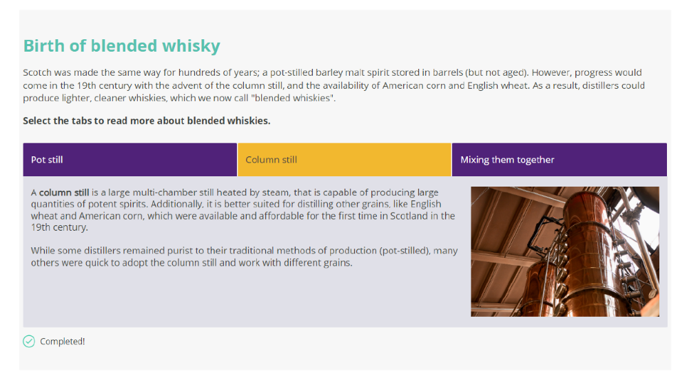 Screensot 4 of Advanced Scotch Whisky Knowledge online course 