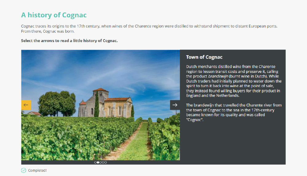 Screensot 4 of Introduction to Cognac online course 