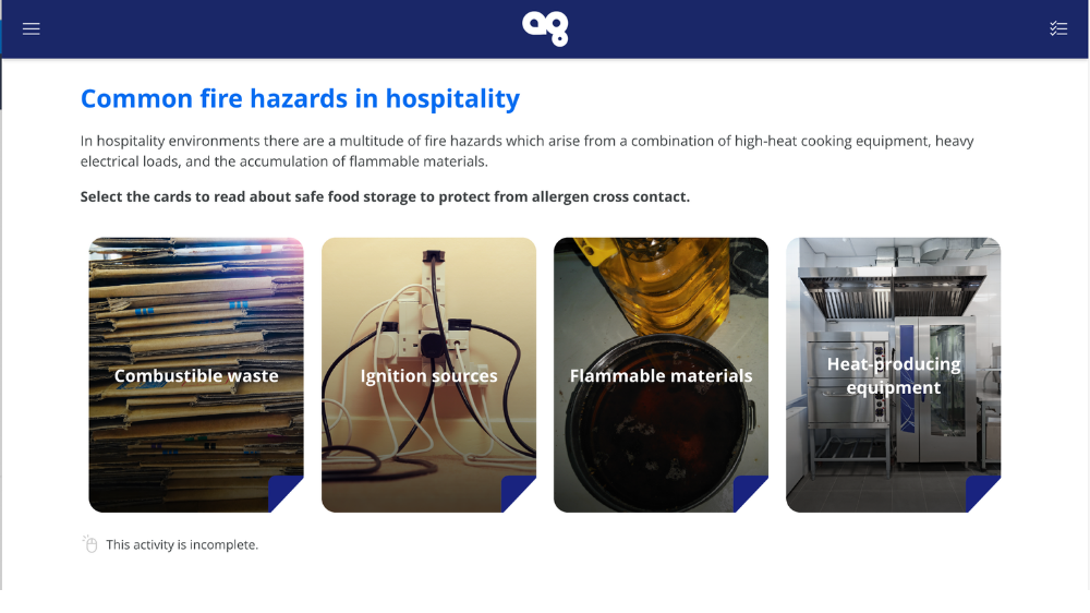 Screensot 5 of OSHA-Aligned Hospitality Work Health & Safety Certificate Program online course 