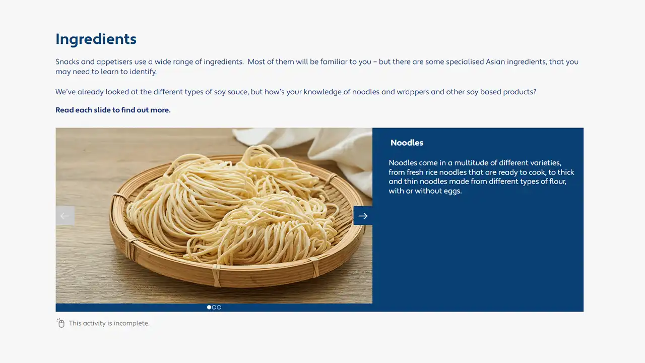 Screensot 2 of Appetisers and Snacks online course 