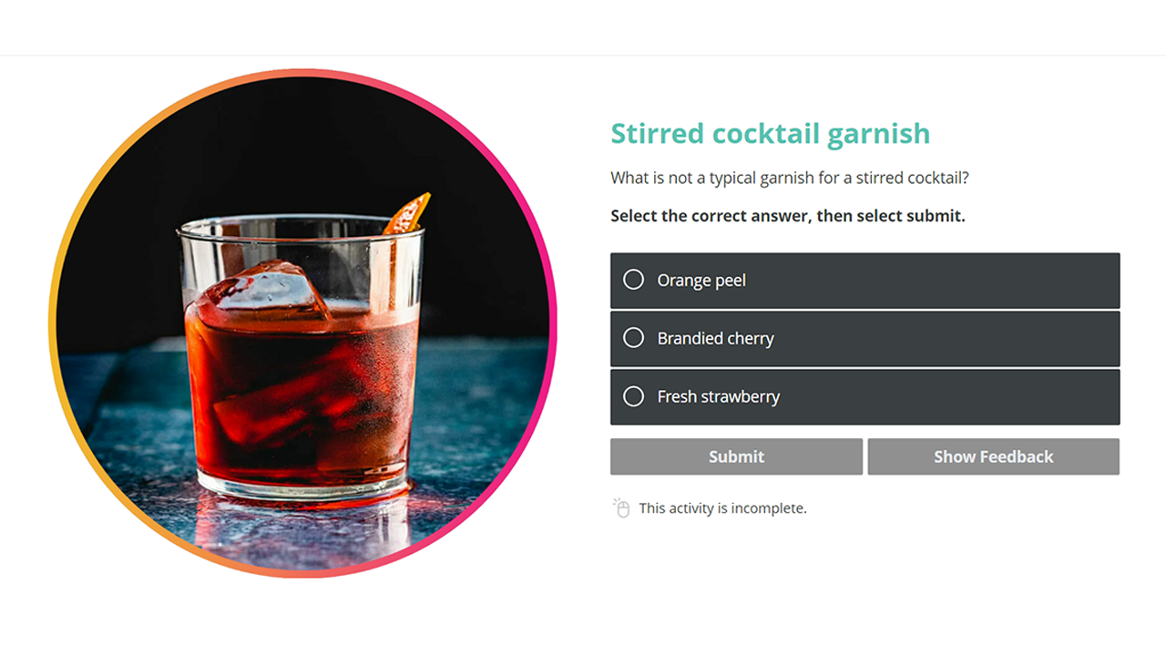 Screensot 2 of Advanced Cocktail Knowledge online course 