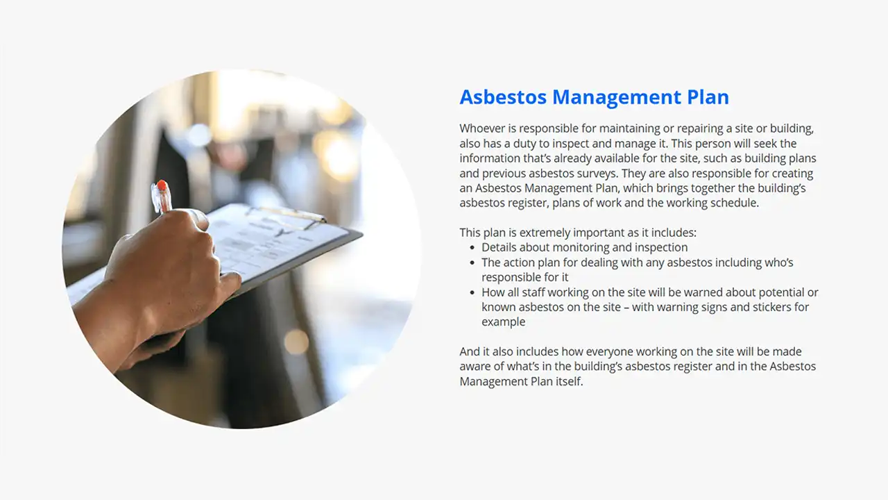 Screensot 3 of Asbestos Awareness online course 