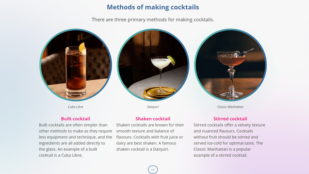 Screensot 4 of Bar Bites: Cocktail Methods online course 