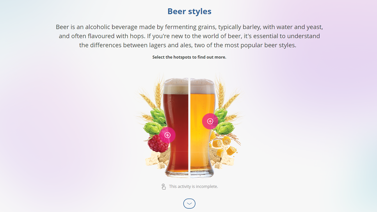 Screensot 2 of Bar Bites: Ales and Lagers online course 