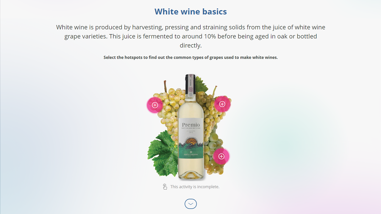 Screensot 2 of Bar Bites: White Wine online course 