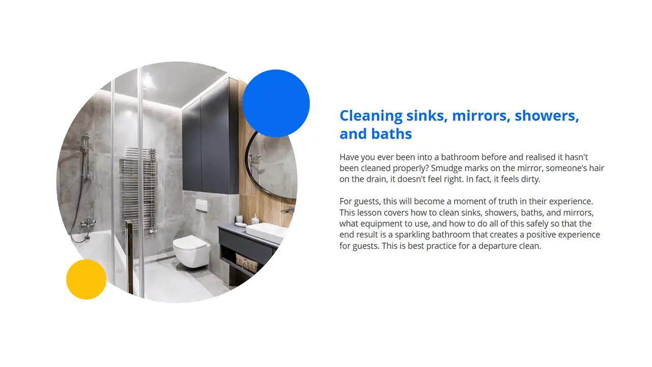 Screensot 2 of Bathroom Cleaning online course 