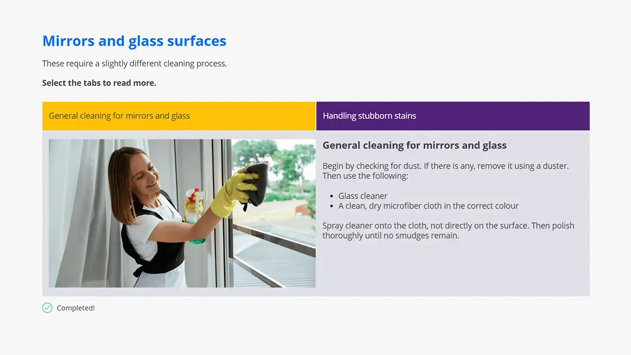 Screensot 2 of Housekeeping Essentials online course 