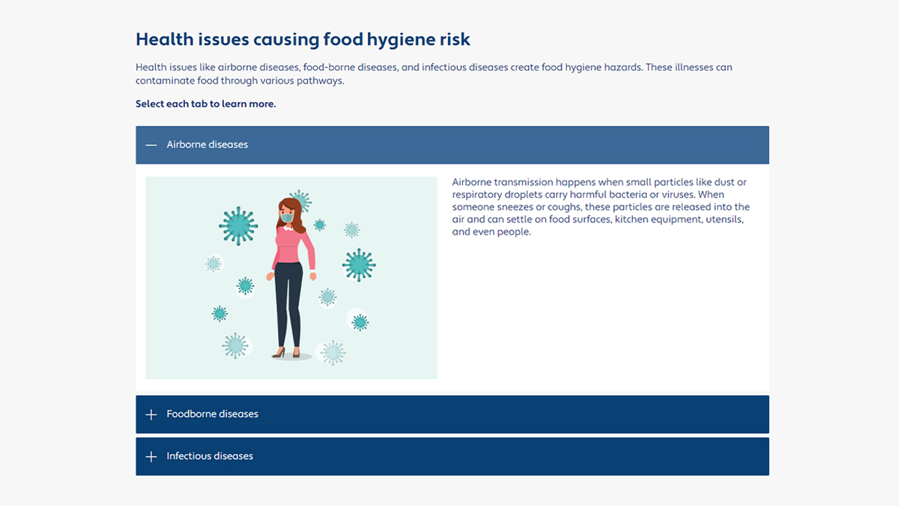 Screensot 2 of Basic Food Safety for Handlers online course 