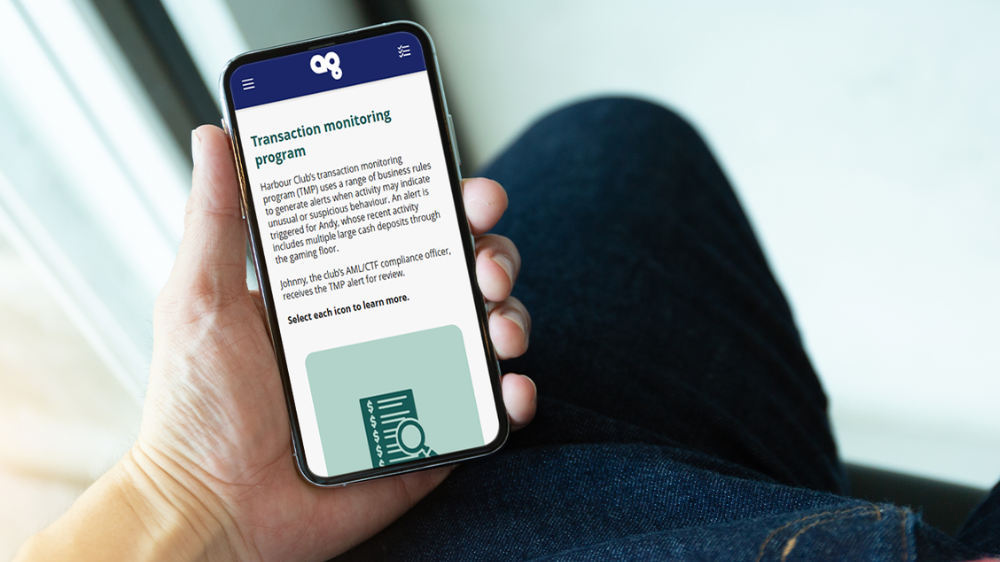 Screensot 1 of Customer Identification, Monitoring and Reporting online course 