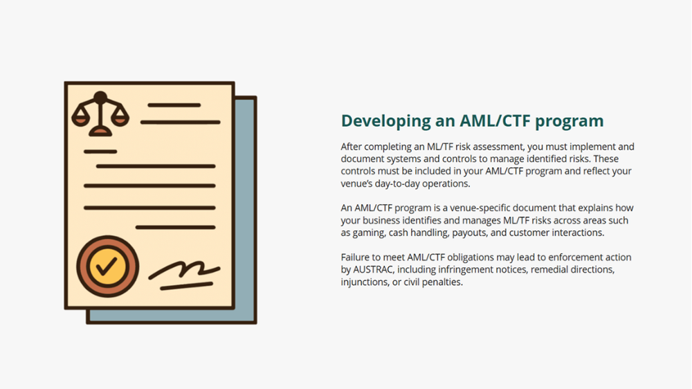 Screensot 3 of ML/TF Risk Assessments and AML/CTF Programs online course 