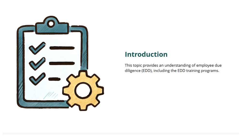 Screensot 2 of Roles, Governance and Employee Due Diligence online course 