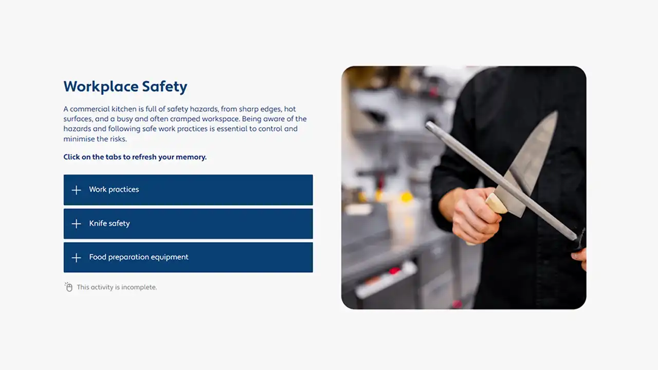Screensot 3 of Essential Kitchen Skills online course 
