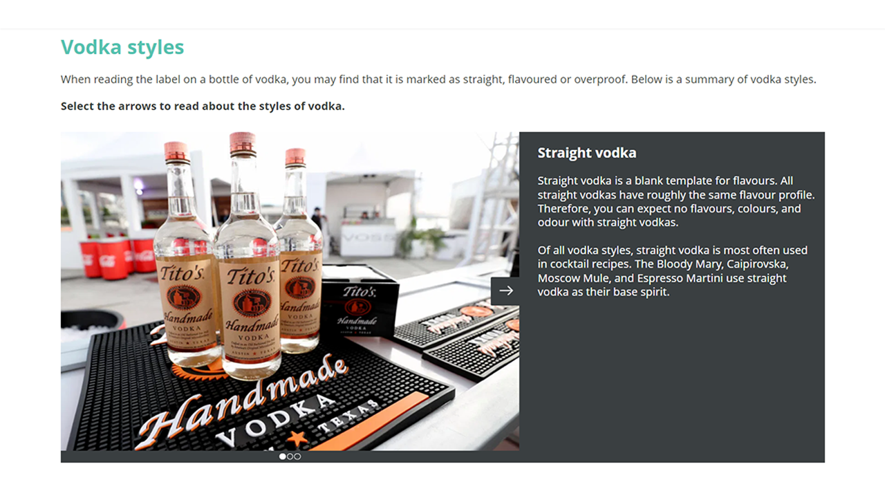 Screensot 2 of Introduction to Distilled Spirits online course 