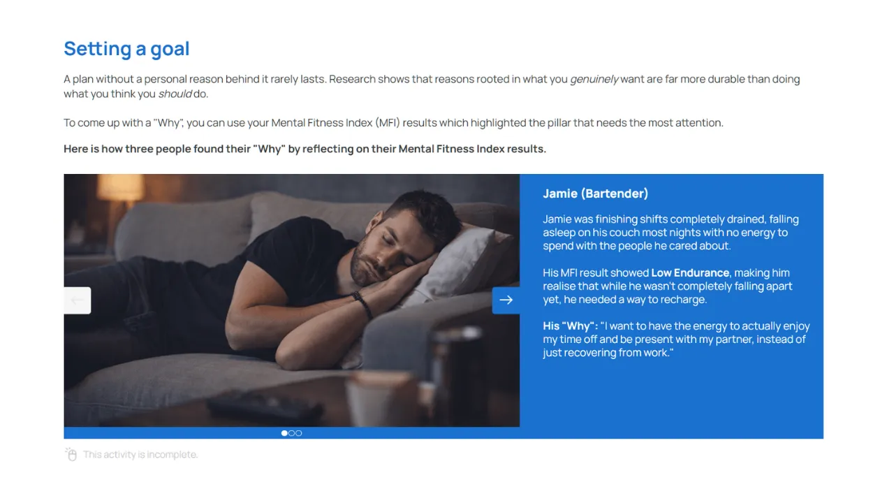 Screensot 2 of Mental Fitness – Designing your Blueprint online course 