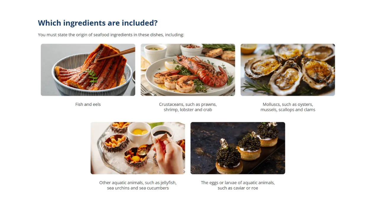 Screensot 2 of Seafood Country of Origin Labelling online course 