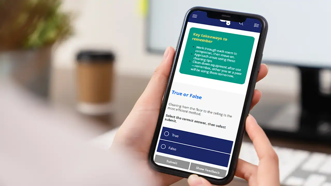 Screensot 4 of Housekeeping Tips and Best Practice online course 