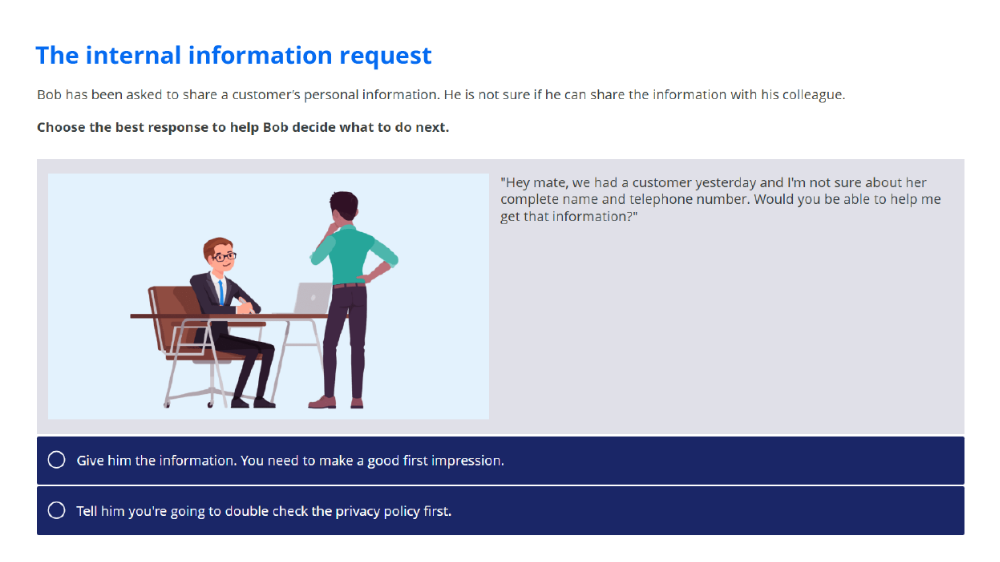 Screensot 4 of Privacy in the Workplace online course 