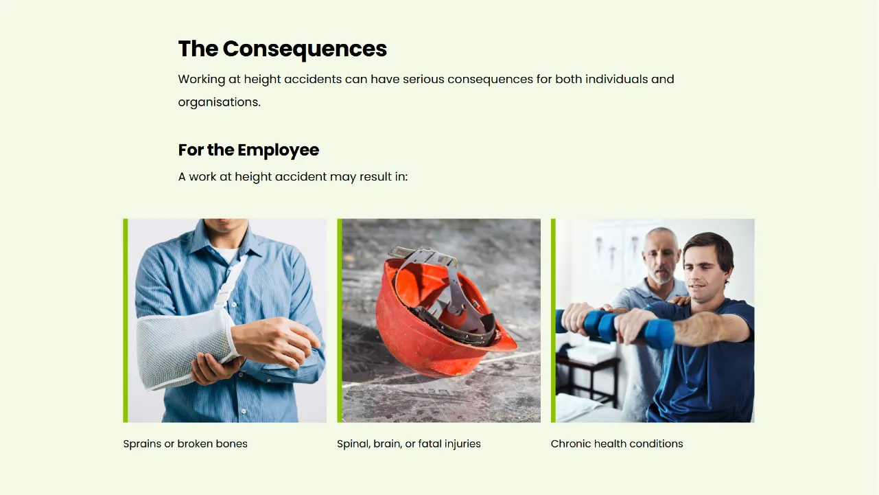 Screensot 3 of Working at Height online course 