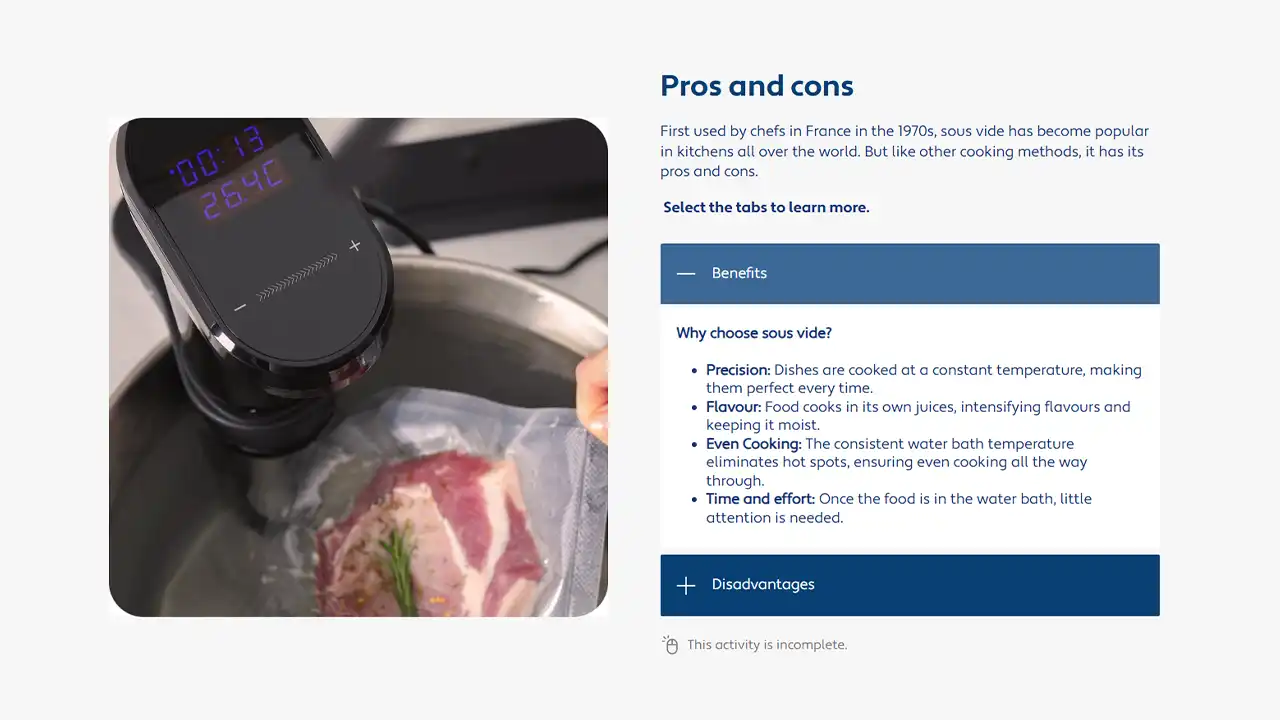 Screensot 3 of Wet Methods of Cookery online course 