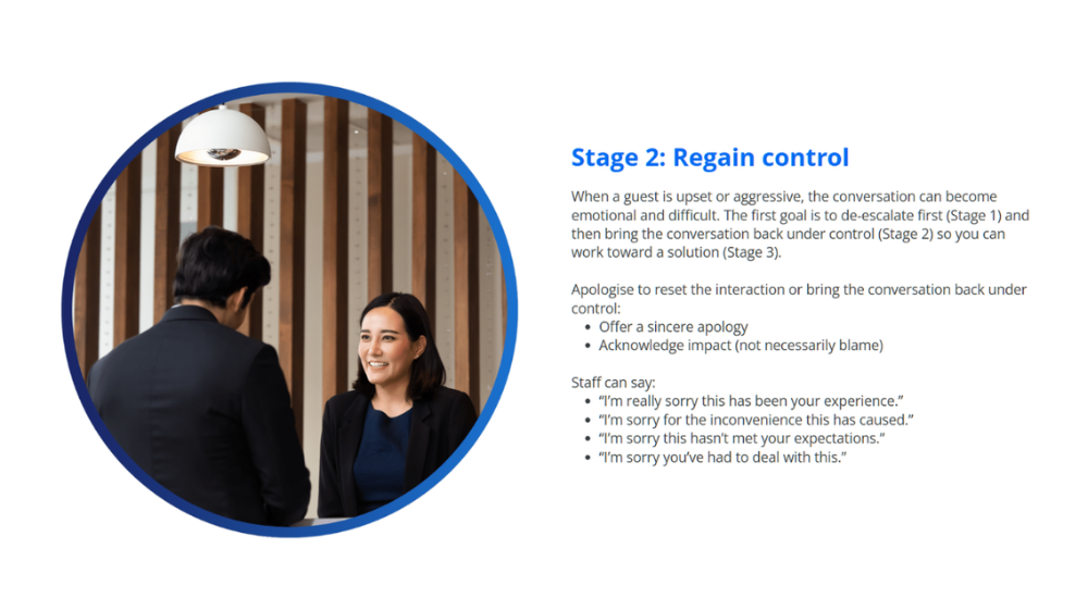 Screensot 3 of Handling Aggressive Guest Behaviour online course 